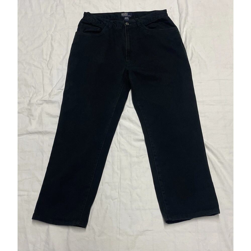Polo Ralph Lauren Jeans Men’s 33x30 Color Black One Pocket Is Tear Inside